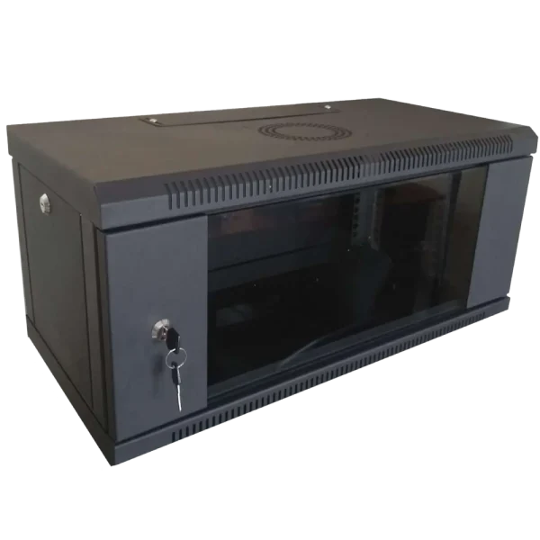 Шафа коммутаційна настінна 6U 600x350 розбірна чорна Hypernet WMNC-35-6U-FLAT-BLACK