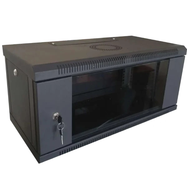 Шафа коммутаційна настінна розбірна чорна Hypernet WMNC-350-4U-FLAT-BLACK