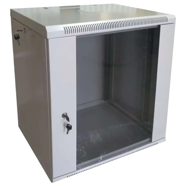 Шафа комутаційна настінна 12U 600x600 розбірна сіра Hypernet WMNC66-12U-FLAT-AC