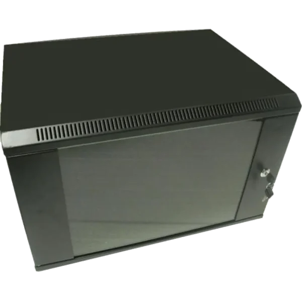 Шафа комутаційна настінна 9U 600x600 розбірна Hypernet WMNC66-9U-FLAT-AC-BLACK