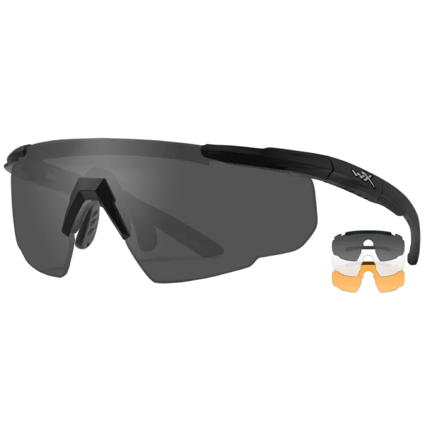 Захисні балістичні окуляри Wiley X SABER ADVANCED Сірі/Прозорі/Помаранчеві лінзи