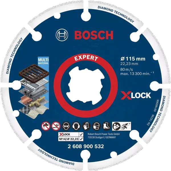 Відрізний круг по металу Bosch EXPERT Diamond Metal Wheel X-LOCK, 115 x 22,23 мм