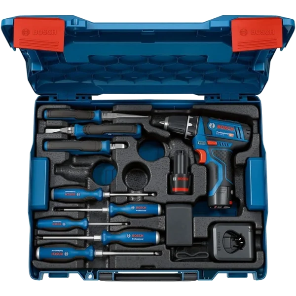 Набір ручних інструментів з шуруповертом Bosch Professional (060186810R)