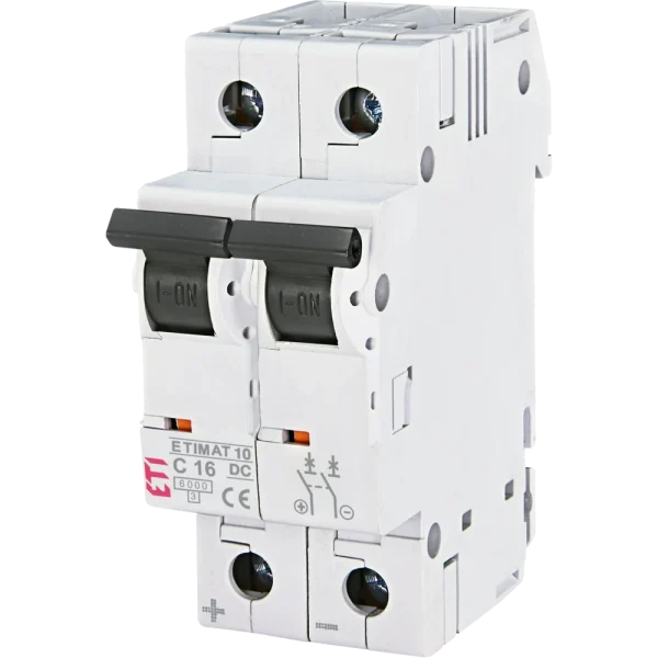 Автоматичний вимикач ЕТІ ETIMAT 10 DC 2p C 16A (6 kA)