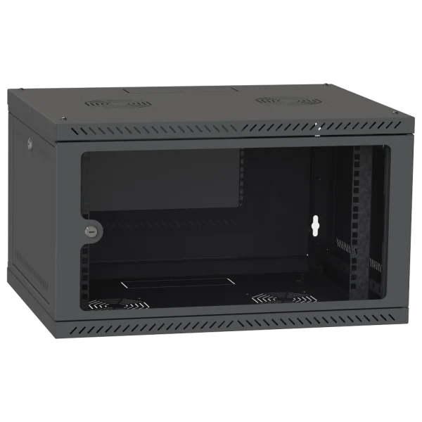 Шафа телекомунікаційна скло (RAL9005) IPCOM СН-4U-060х035-ДС-9005