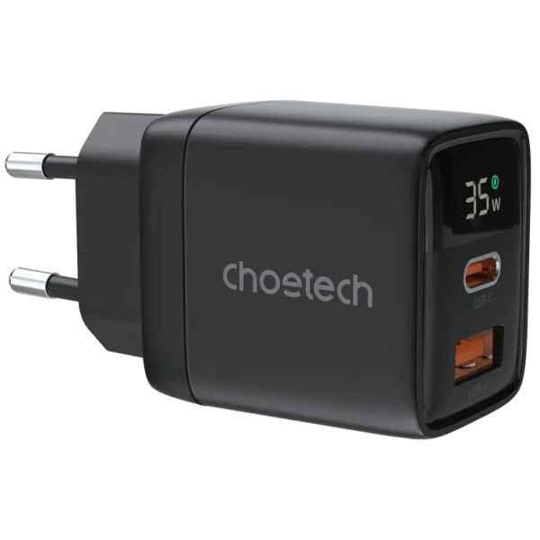 Адаптер Choetech PD6052 Black PD35W GAN A+C