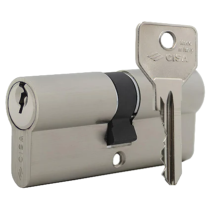 Циліндр CISA C2000 70 (35*35) никель матовый 3 ключа