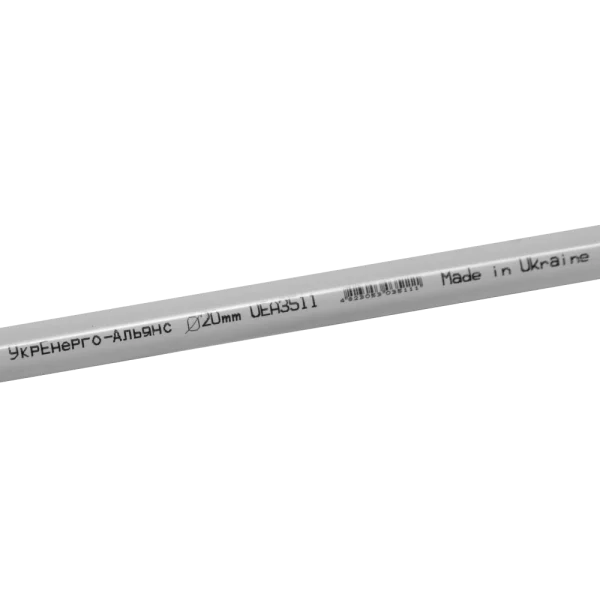 Труба жорстка гладка з розтрубом UEA ПВХ 20мм 3м