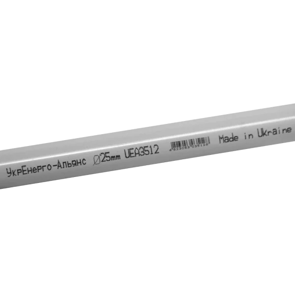 Труба жорстка гладка з розтрубом UEA ПВХ 25мм 3м