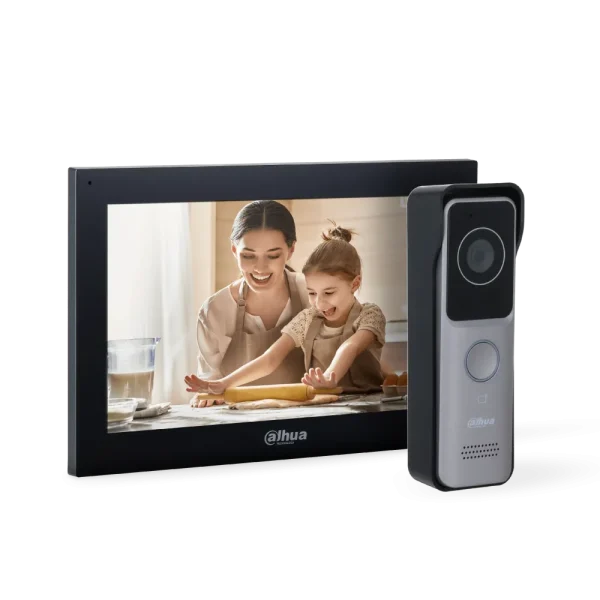 Комплект відеодомофону Dahua DHI-VTH5341G-W+ DHI-VTO2311R-WP