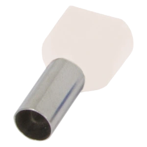 Наконечник втулковий для 2х проводів з ізоляцією ТЕ0,5-08 белый (100шт)