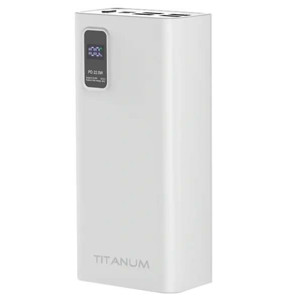 Повербанк TITANUM 728S 30000mAh 22.5W White