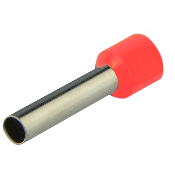 Наконечник втулковий з ізоляцією E6-12 красный (100шт)