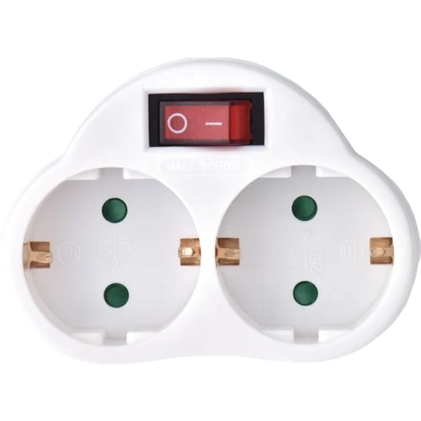 Адаптер з вимикачем EMOS P0063 2 розетки