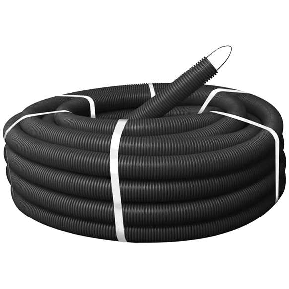 Труба гофрована 750Н 40/32мм бухта 25м гибкая с протяжкой негорючая UF-стойка