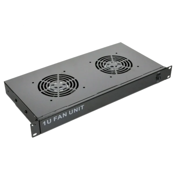 Вентиляторний модуль два вентилятори 19’’, 1U,