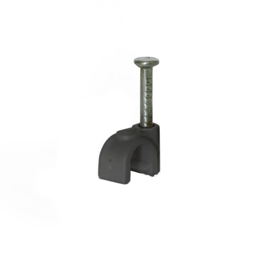 для кабелю з цвяхом кругла d 6 чорна (100шт) Скоба Ziplex
