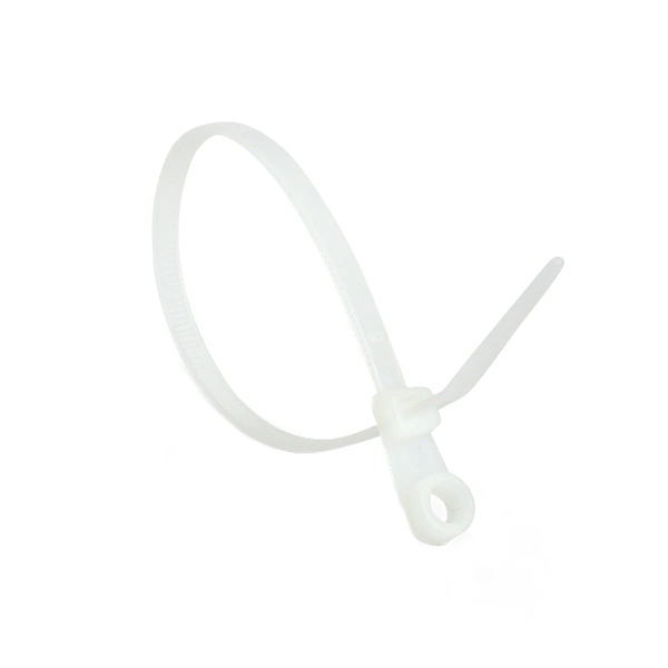 кабельна з кільцем 3,6х150 біла(100шт) Стяжка Ziplex