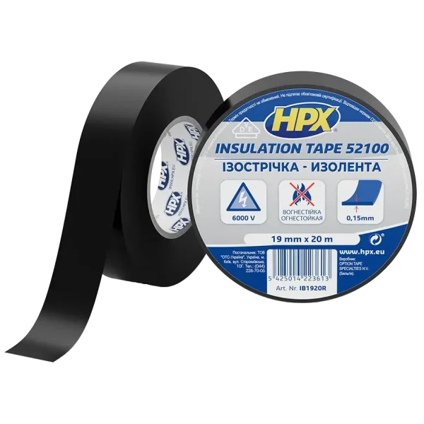 Стрічка ПВХ ізоляційна HPX IB1920 HPX52100 19мм х 20м