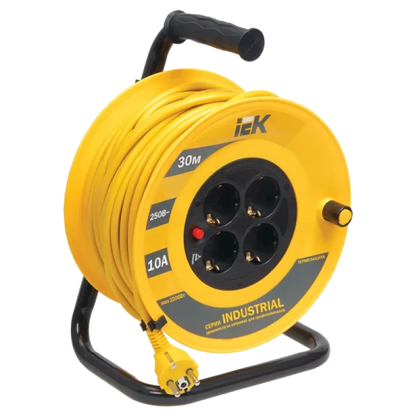 Подовжувач-катушка 4гн 30м З/К УК30 т/з (3х1,5мм2) IP44 IEK