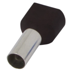 Наконечник втулковий для 2х проводів з ізоляцією ТЕ6-14 черный (100шт)
