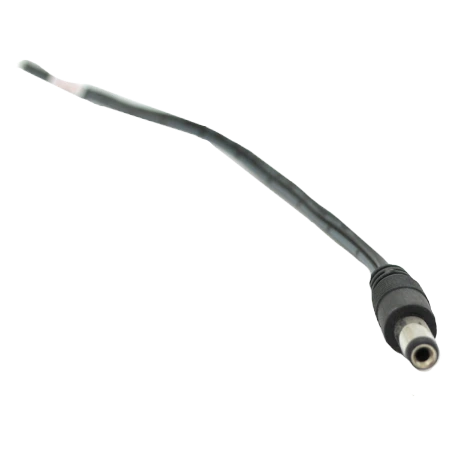 Роз'єм живлення - кабель DC-M (D 5,5x2,5мм) 25см black