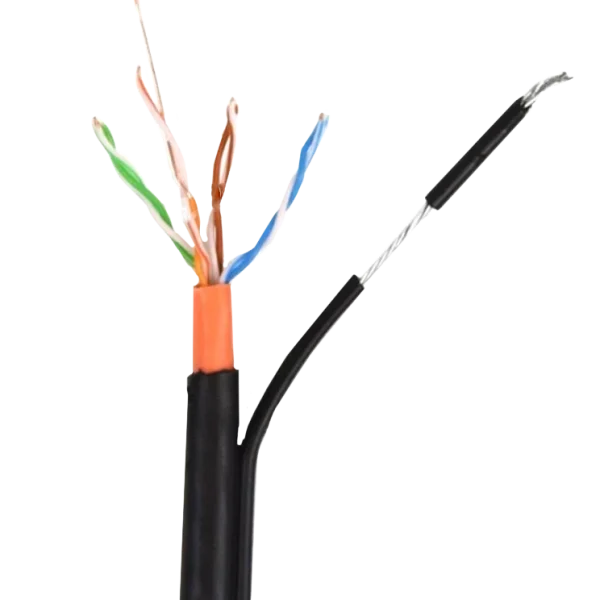 Кабель (UTP мідь зовнішній з тросом, що несе) бухта 305м GoldMine GM UTP 4*2*0.5-CU PVC PE MT кат.5е