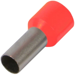 Наконечник втулковий з ізоляцією E1-08 красный (100шт)