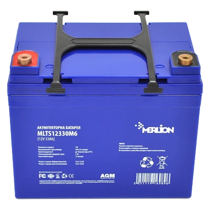 Свинцево-кислотна акумуляторна батарея MERLION MLTS12330M6 33A•ч 12В