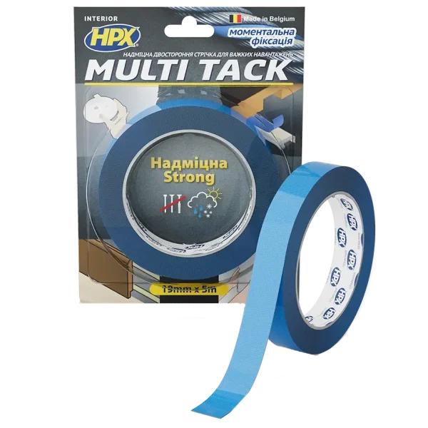 Стрічка двохстороння HPX MTT1905 MULTI TACK 19мм х 5м