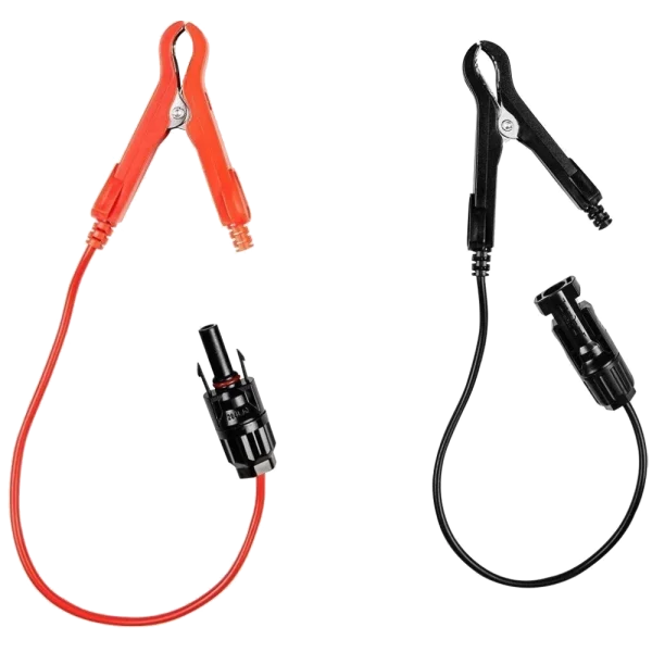 Зарядні кабелі затискач "крокодил", для сонячних панелей, 30 см Neo Tools