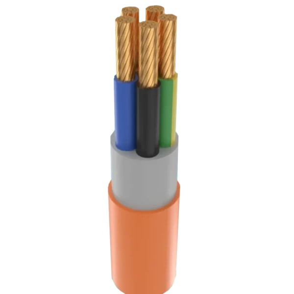 Кабель Мега-Кабель HXH-FE180/Е90-J 5х6 RE-0.6/1 kV(бухта 100 м)(NKK)