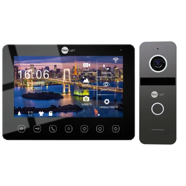 Комплект відеодомофону NeoLight NeoKIT HD WF B/Graphite