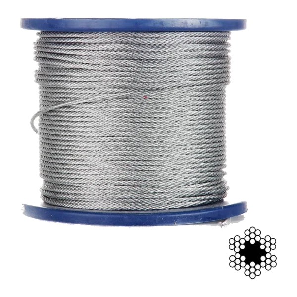 Трос оцинкований APRO 3мм DIN 3055 (6x7) бухта 200м