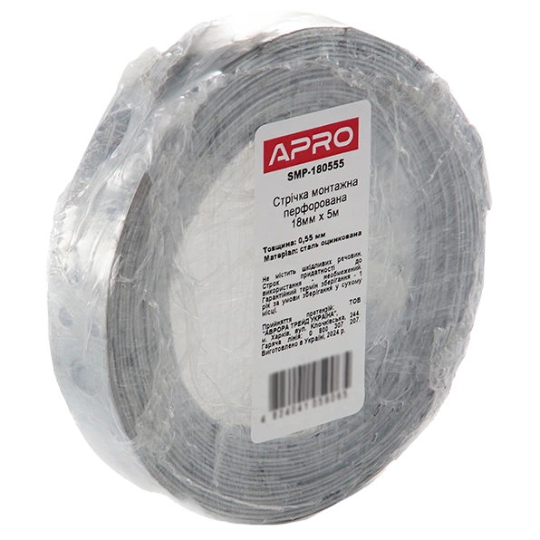 Стрічка монтажна перфорована APRO 12х0,55 мм 10м