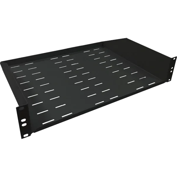 Полиця консольна чорна 2U 19" 350 мм 9005