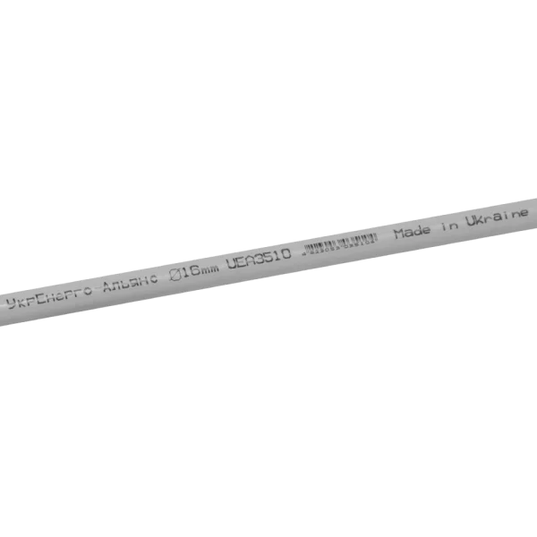 Труба жорстка гладка з розтрубом UEA ПВХ 16мм 3м