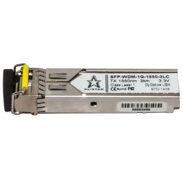 Модуль ALISTAR SFP-1G-BX-D-L03 SFP 1G 1SM WDM LC 3KM TX1550/RX1310nm DDM