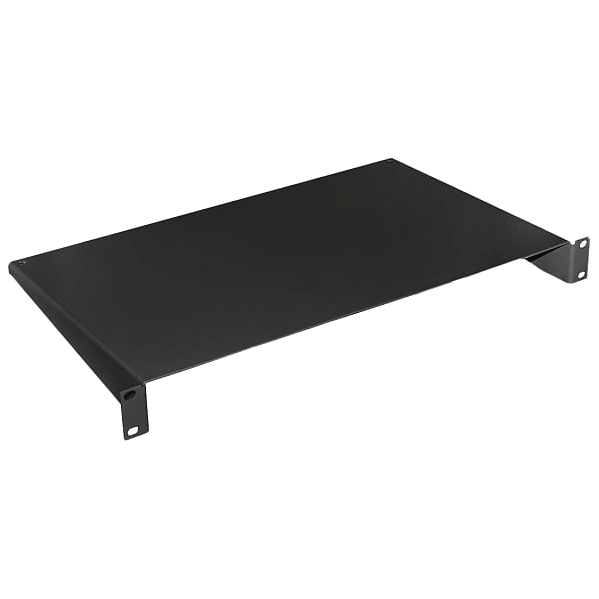 Полиця консольна чорна 1U 19" 250 мм 9005