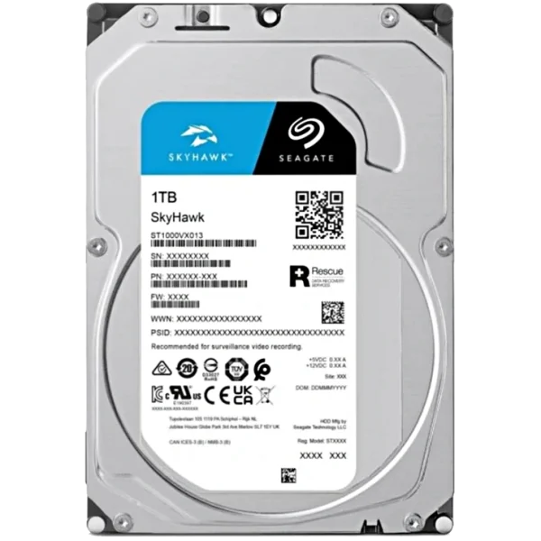 Жорсткий диск внутрішній Seagate SkyHawk ST1000VX013 1Тб