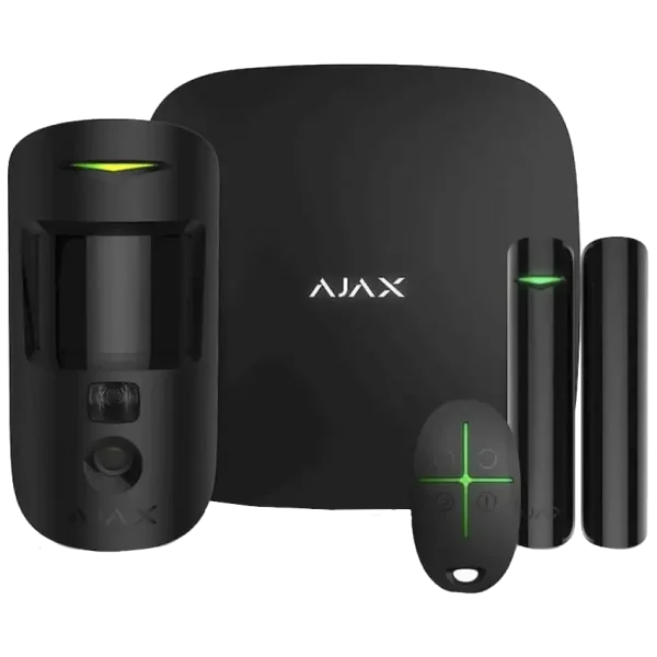 Комплект охоронної сигналізації Ajax StarterKit Cam Plus HDR (8EU) UA black
