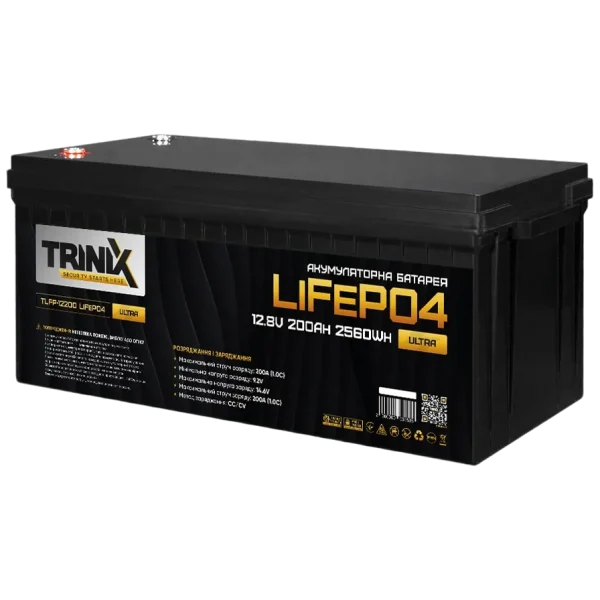 Літієва акумуляторна батарея TRINIX TLFP-12200 Ultra 200А•ч 12В
