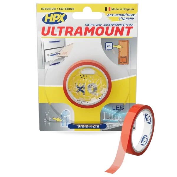 Стрічка двохстороння HPX UM0902 ULTRA MOUNT 9мм х 2м