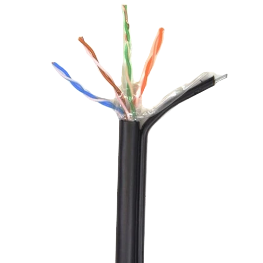 Кабель ATIS UTP 4*2*0.5-CU PE MP кат.5е (UTP медь наружный с несущей проволокой) бухта 305м