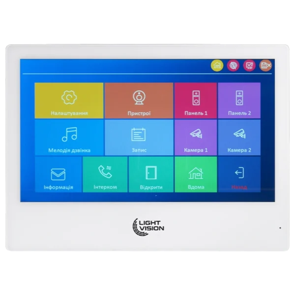 Відеодомофон Light Vision SINGAPORE WiFi FHD WHITE (AI) 10"