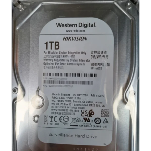 Жорсткий диск внутрішній Western Digital WD10PURU-78 1Тб