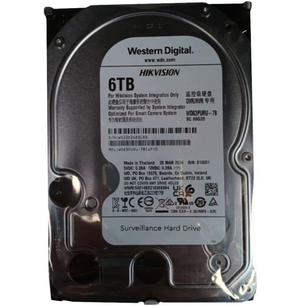 Жорсткий диск внутрішній Western Digital WD63PURU-78 6Тб