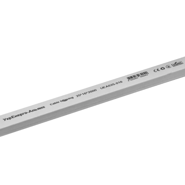 Кабельний канал 25х16 мм 2м с двойным замком