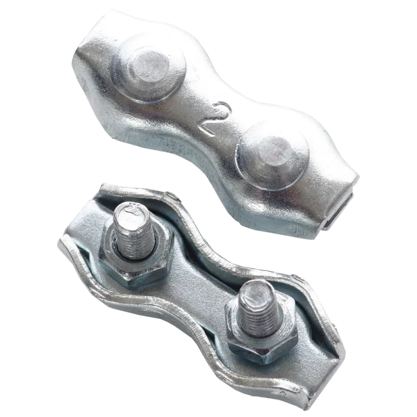 Затискач подвійний APRO Duplex 3мм (50шт) цинк белый