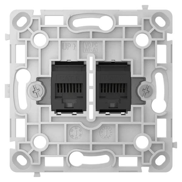 Механізм інтернет розетки Ajax OutletCore (LAN) vertical black